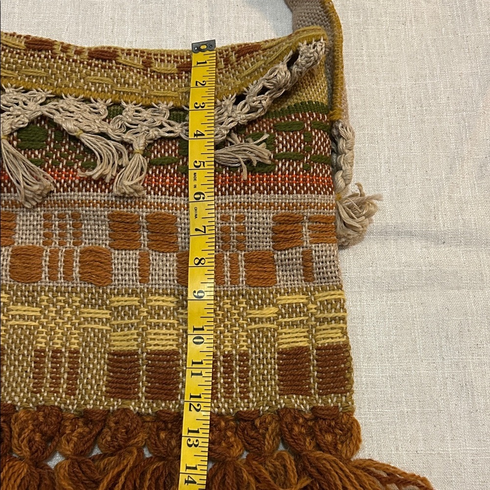 Vintage Handmade Boho Shoulder Bag Crocheted Knit Funky Festival Hippie - Picture 8 of 13